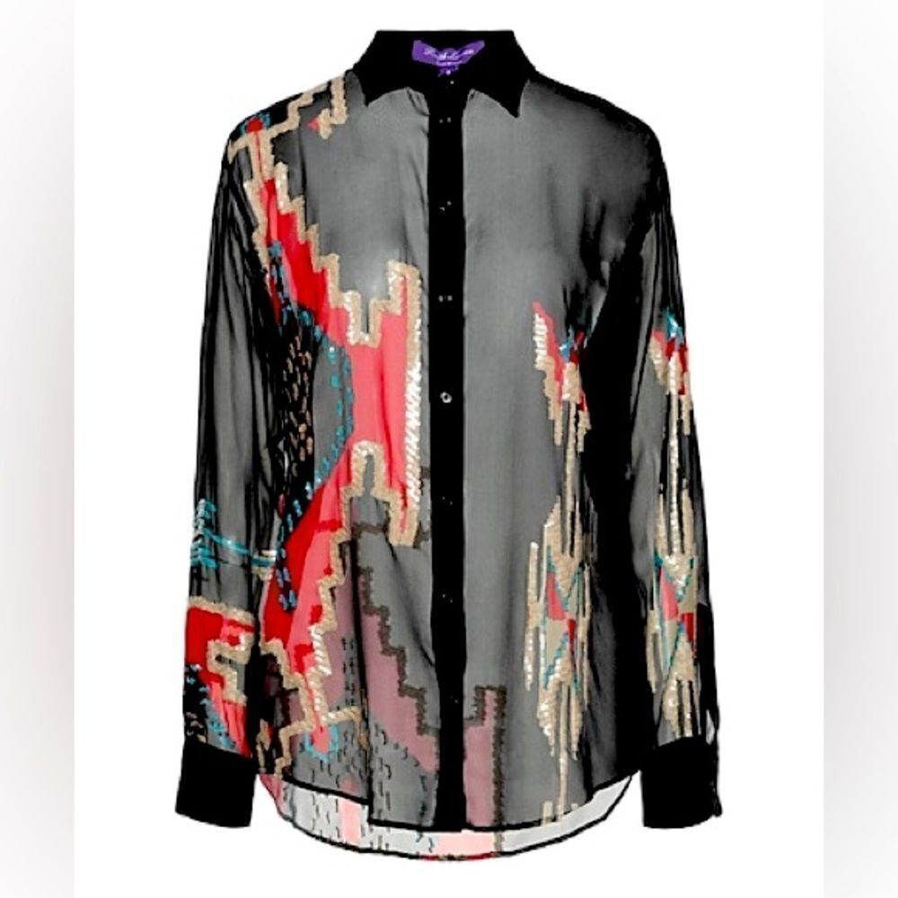 Ralph Lauren Collection Antonella Geometric
Beaded Blouse - Picture 8 of 17